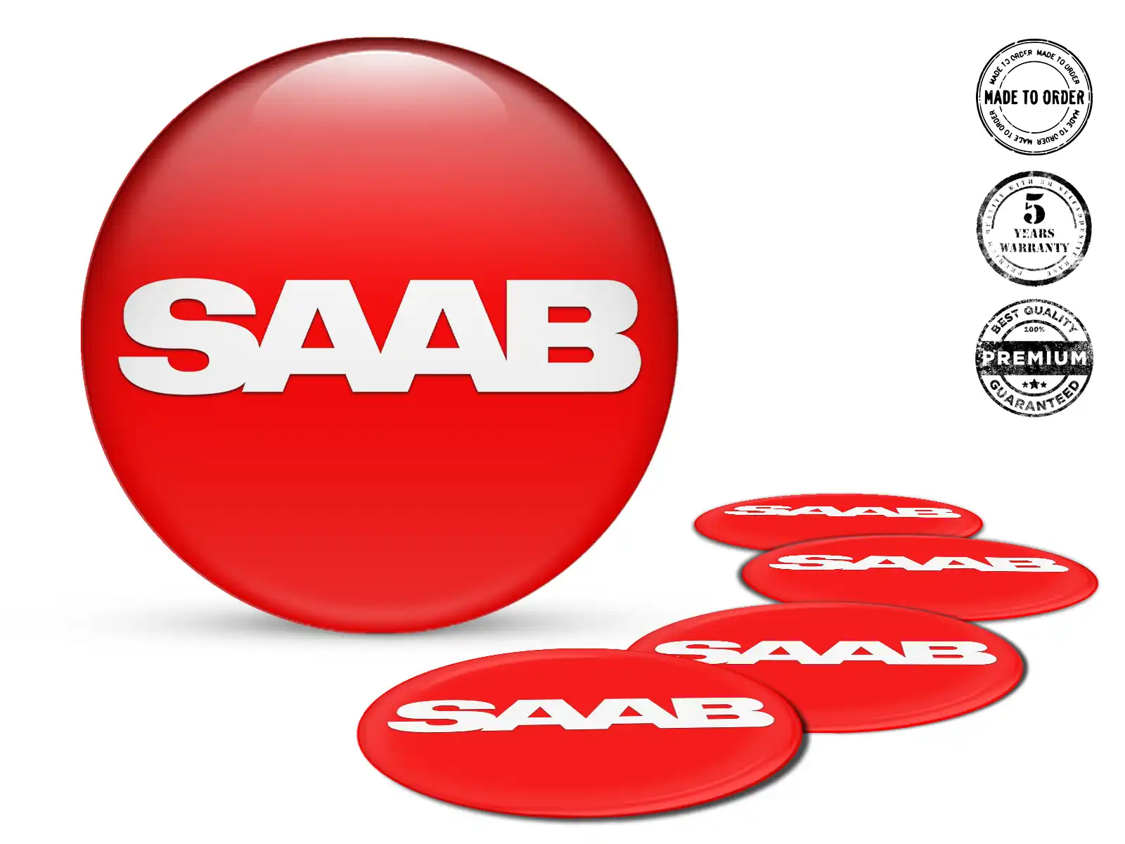 Saab Dome-Dekoration Stil Upgrade für Radplaketten